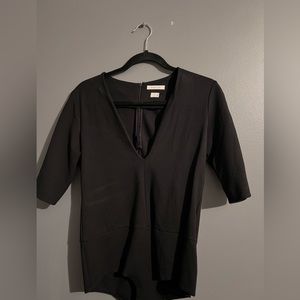 Babaton 3/4 length sleeve low cut bodysuit